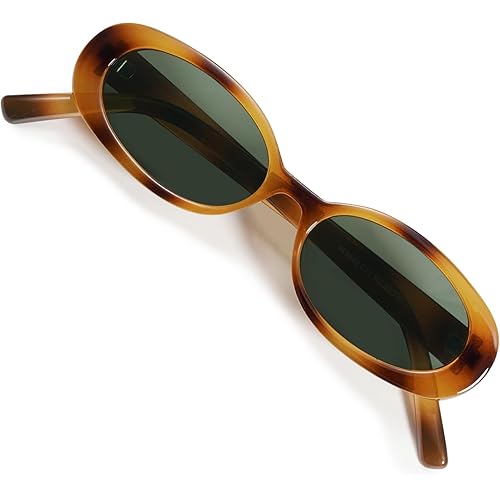 VANLINKER Polarized Retro Oval Sunglasses for Women and Men Small 90s Style VL9580