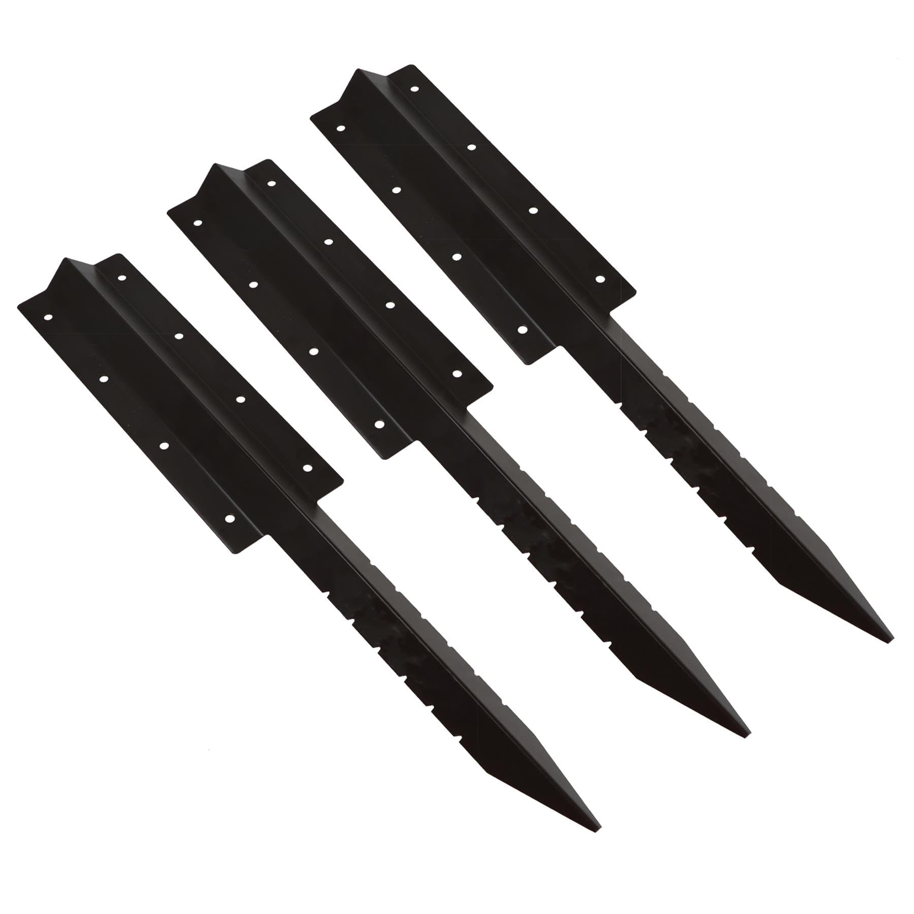 Garden Double Sleeper Straight Support Spike Stake Powder Coated 670mm 3pc