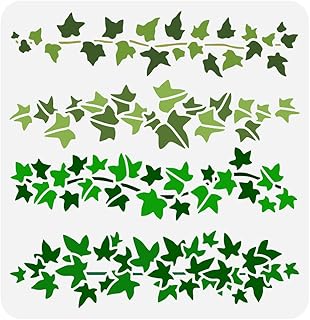 FINGERINSPIRE Ivy Border Painting Stencil 11.8x11.8 inch Reusable Ivy Vines Painting Template Vine Border Drawing Stencil Plant Theme Craft Stencil for Painting on Wall Wood DIY Home Decoration - Buy now