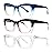 SIGVAN 3 Pack Oprah Style Reading Glasses for Women Men Blue Light Blocking Square Computer Readers with Spring Hinge (3 Mix-1, 2.75, multiplier_x)