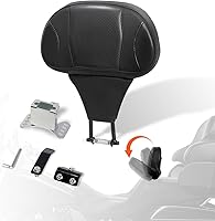 Vista 10 de FOVPLUE Respaldo Ajustable para Pasajero, Almohadilla Desmontable para Respaldo del Conductor Enchufable con Kit de Montaje para Harley Touring