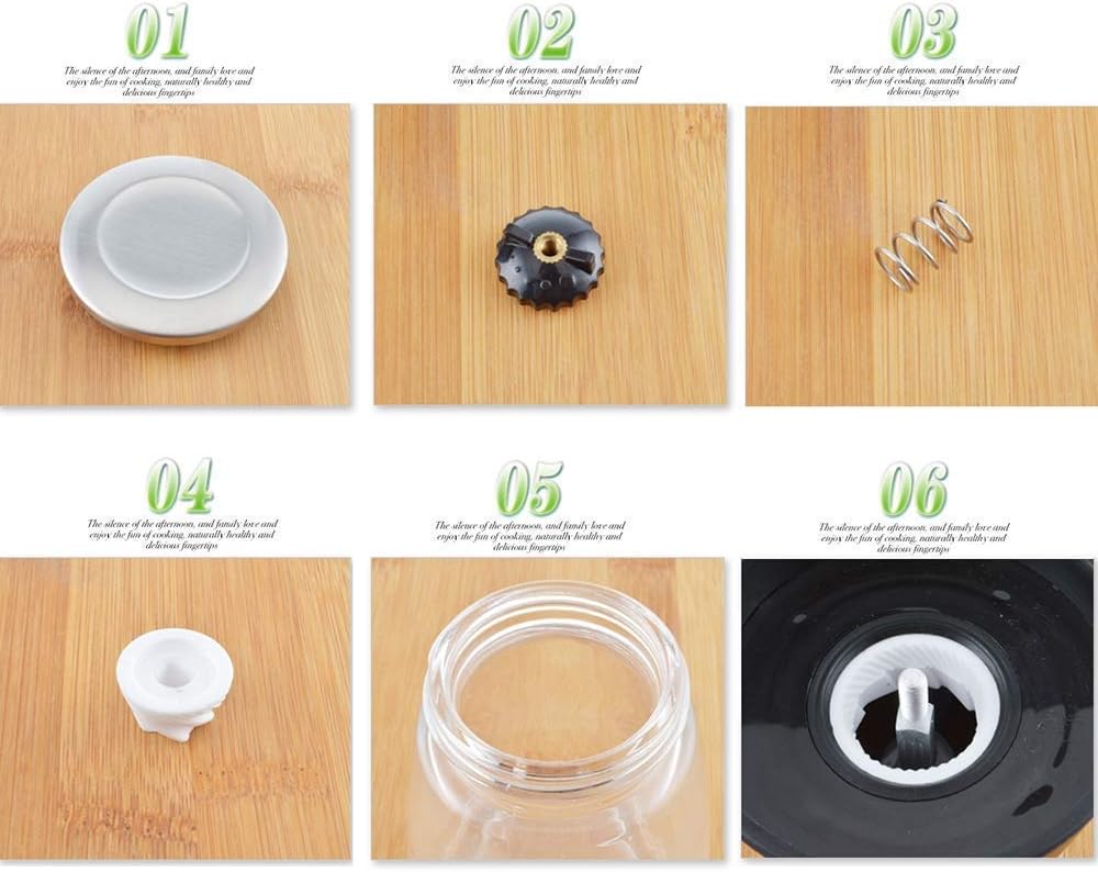 Modern Design Stainless Steel Salt and Pepper Grinder Set - Brushed Stainless Steel Pepper Mill and Salt Mill Glass Round Body Adjustable Ceramic Rotor.