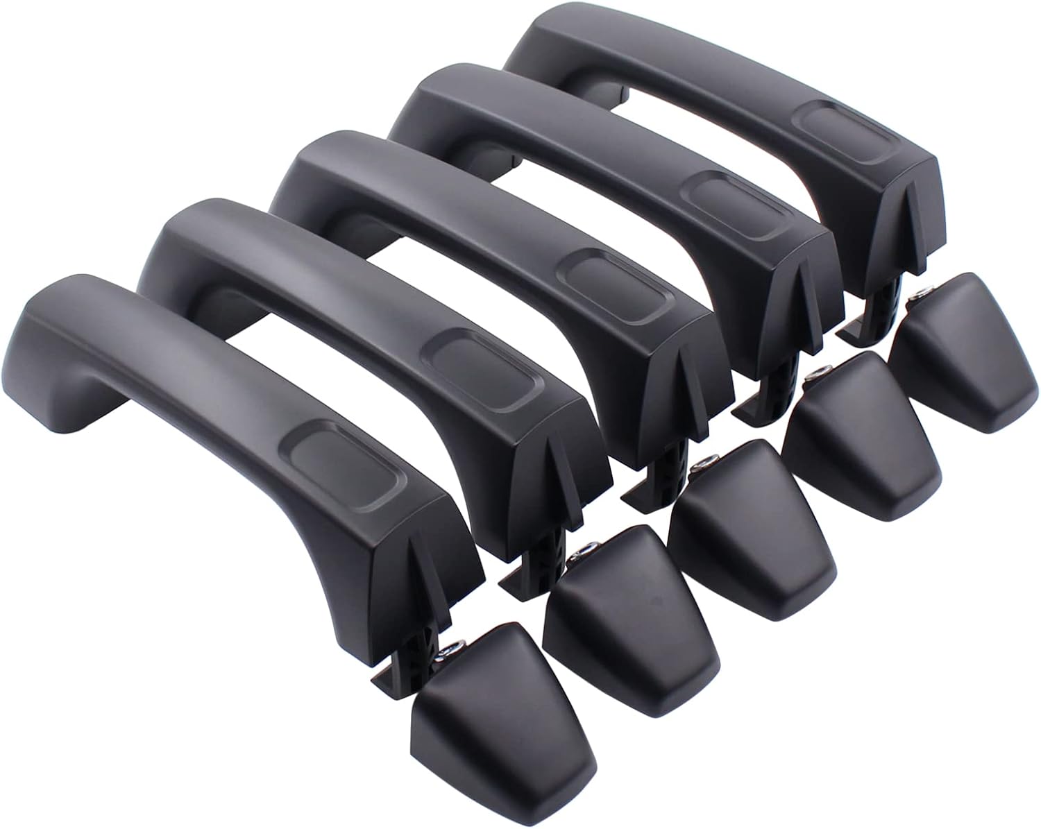 NewYall 5Pcs Black Exterior Door Handle Set for Hummer H3 2006-2010 Front Rear Left Driver Right Passenger Side 15296933 15794314 25957909 25957911 83403