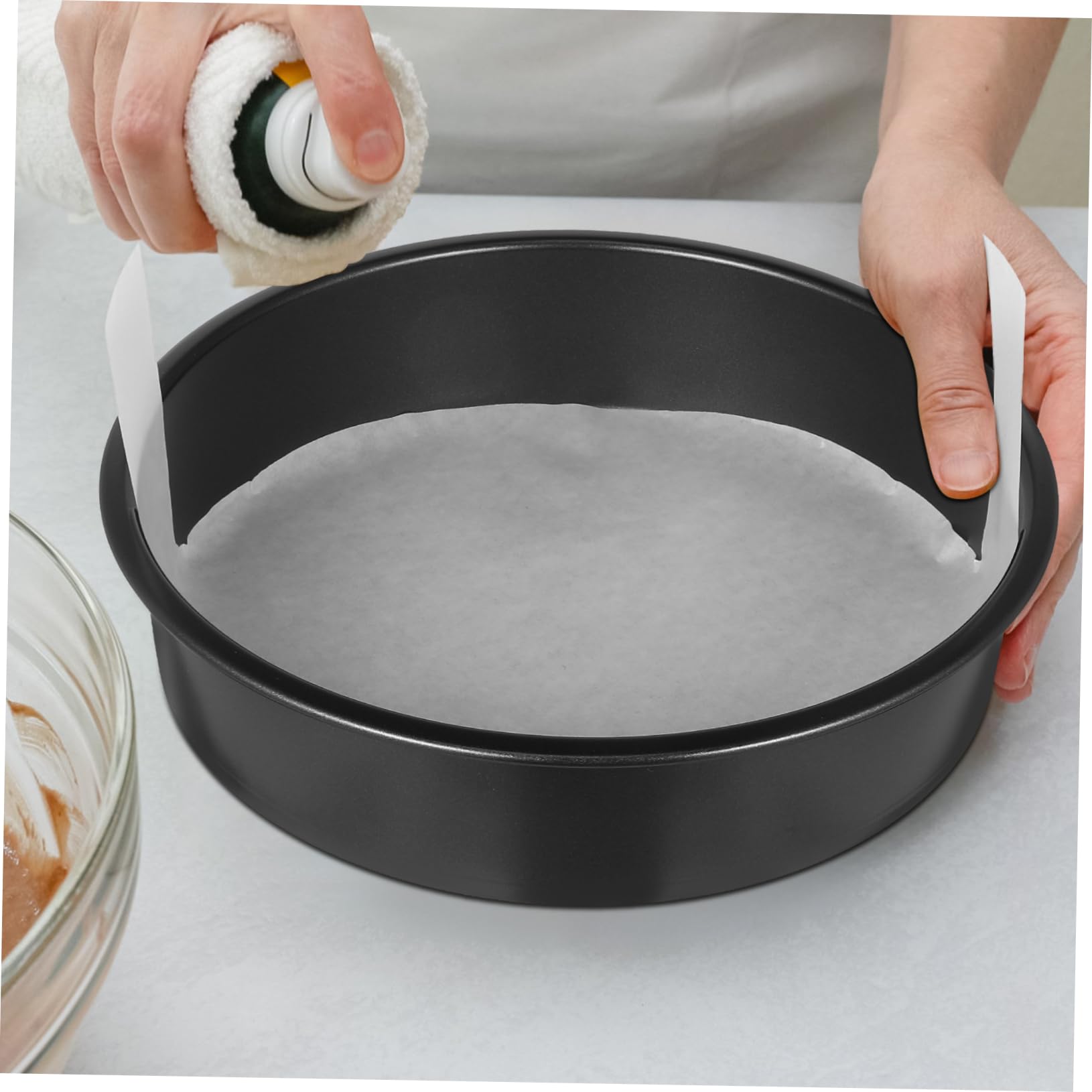 Ciieeo Lot De 3 Moules À Gâteaux Ronds Antiadhésifs De 15 2 Cm 20 3 Cm Et 25 4 Cm Avec 150 Feuilles De Papier Sulfurisé Pour Gâteaux À Étages Fournitures De Pâtisserie