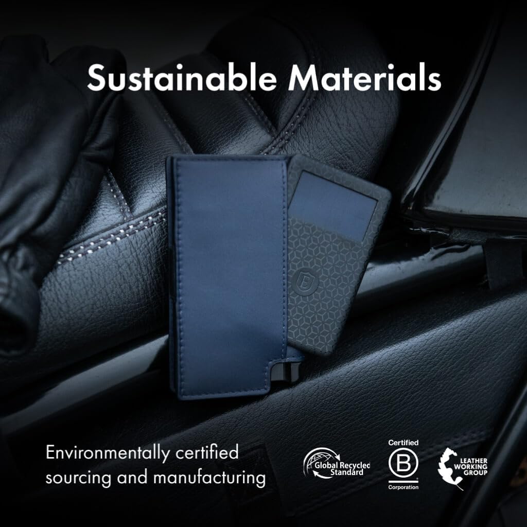 Ekster - Parliament Pop Up Minimalist Wallet for Men - Mens Wallets Leather - RFID Blocking Card Holder Wallet with Push Button and Card Ejection - Leather Wallet - Easy Access