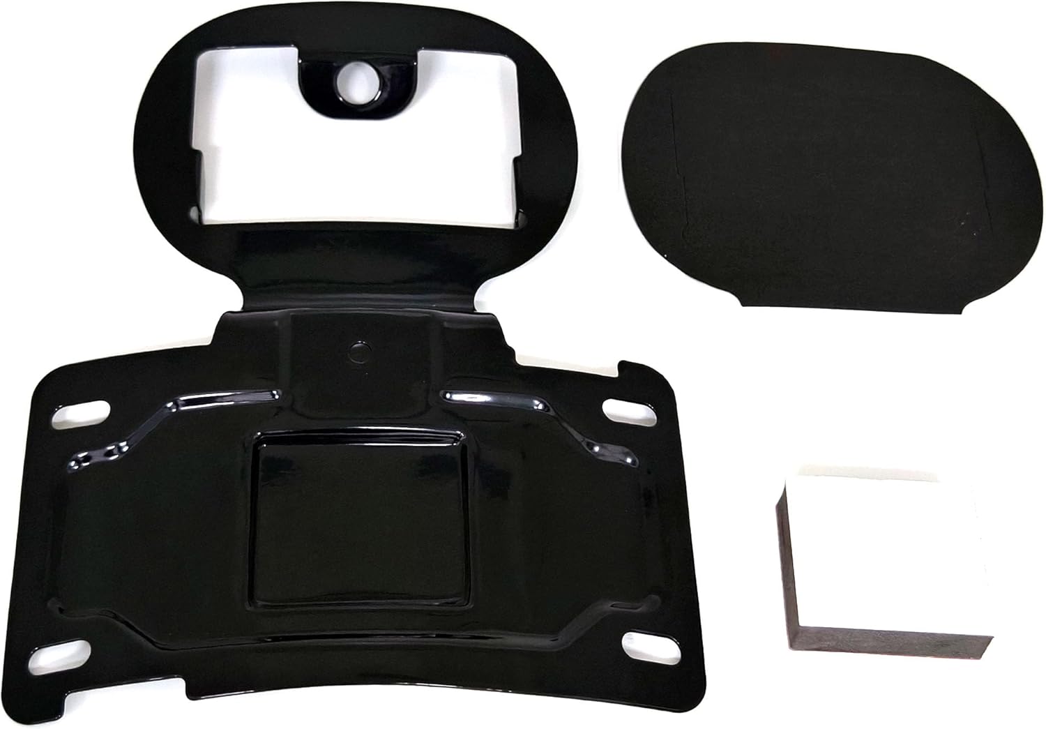 Motorcycle License Plate Frame License Bracket Mount Kit for Harley Electra Glide Road Ultra Limited CVO FLHTKSE FLHTCU FLHTCUL FLHTKL FLTRUSE (Black)