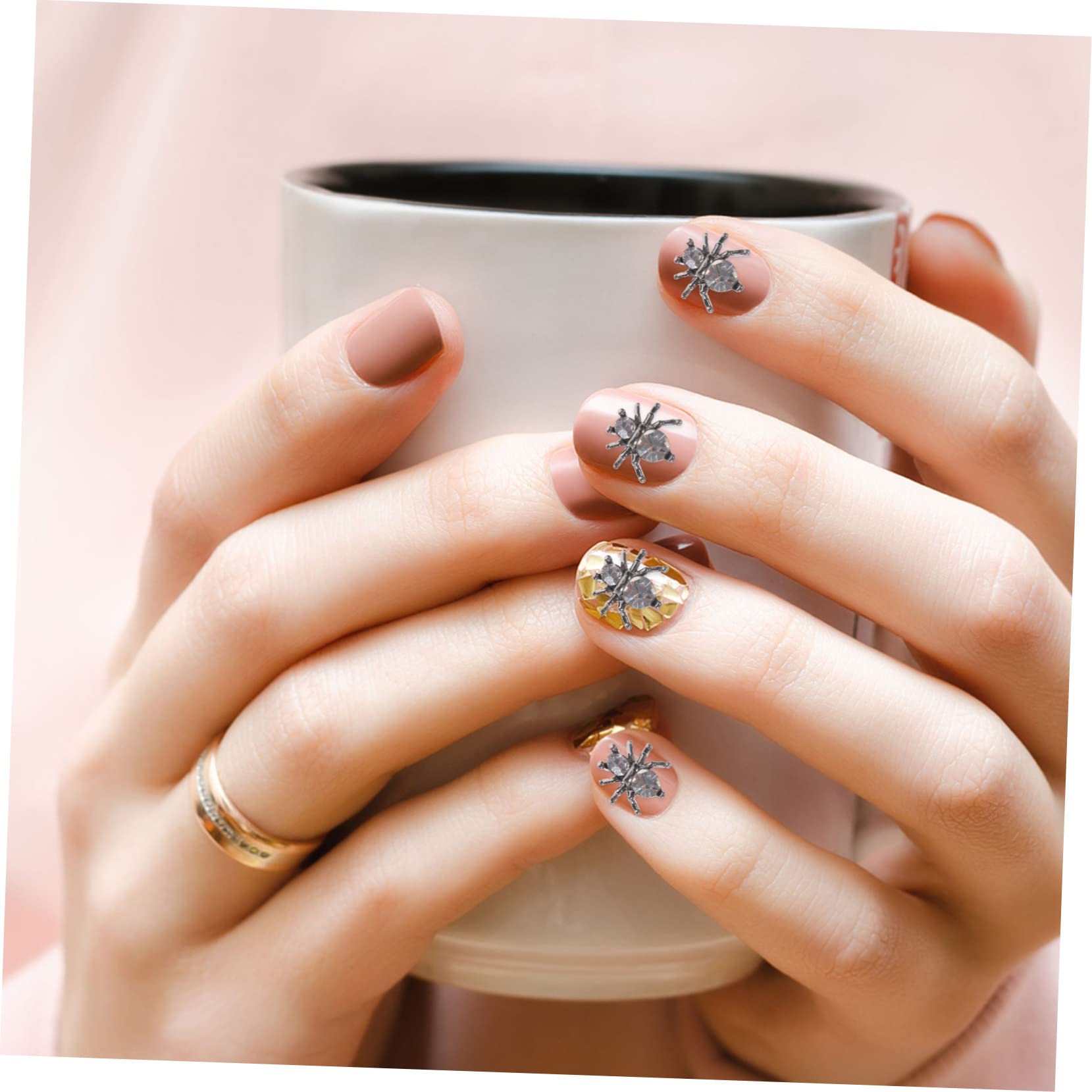 Healeved 400piezas Adornos De Uñas De Metálicos Para Manicura Decoración De Halloween Accesorios De De Uñas y Celebraciones