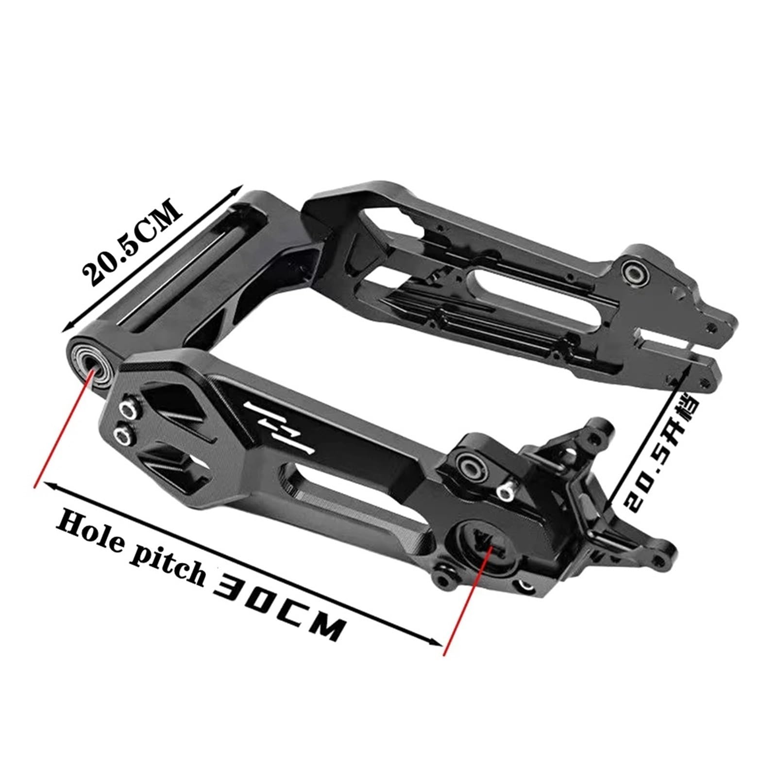 szpule motocykla wahacz Pasuje do Ninebot N/M/E Serie E80C E100 E125 E200P N70 M95 F90 Wahacz motocyklowy CNC aluminiowy tylny płaski widelec wahacza wahacz(M-serie silver)