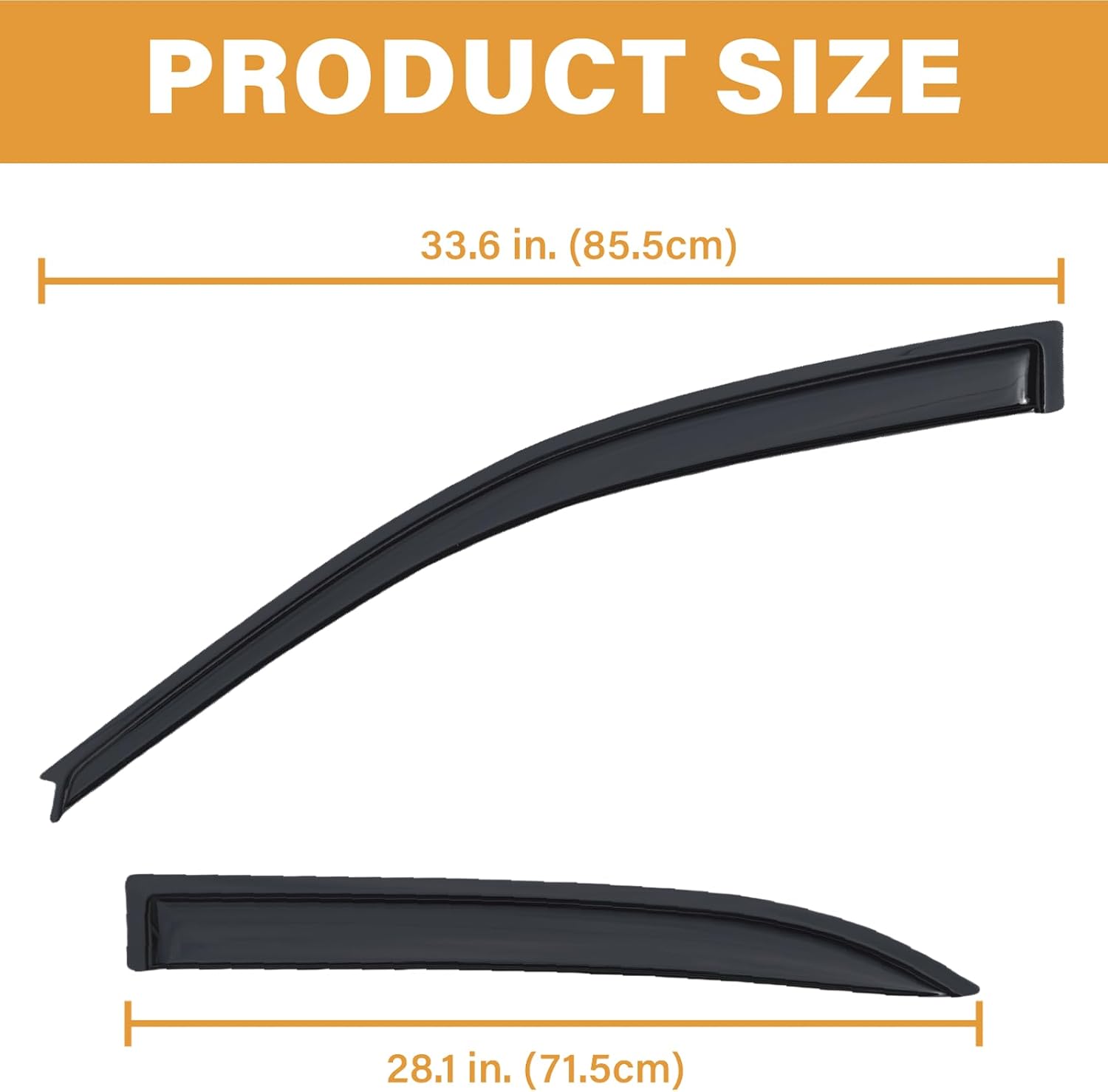 Rain Guards Compatible with 2003-2008 Toyota Corolla, Acrylic Slim Style Window Visor Rain Guard, Side Window Deﬂector for Toyota Corolla Accessories 4 Pieces, 2004 2005 2006 2007