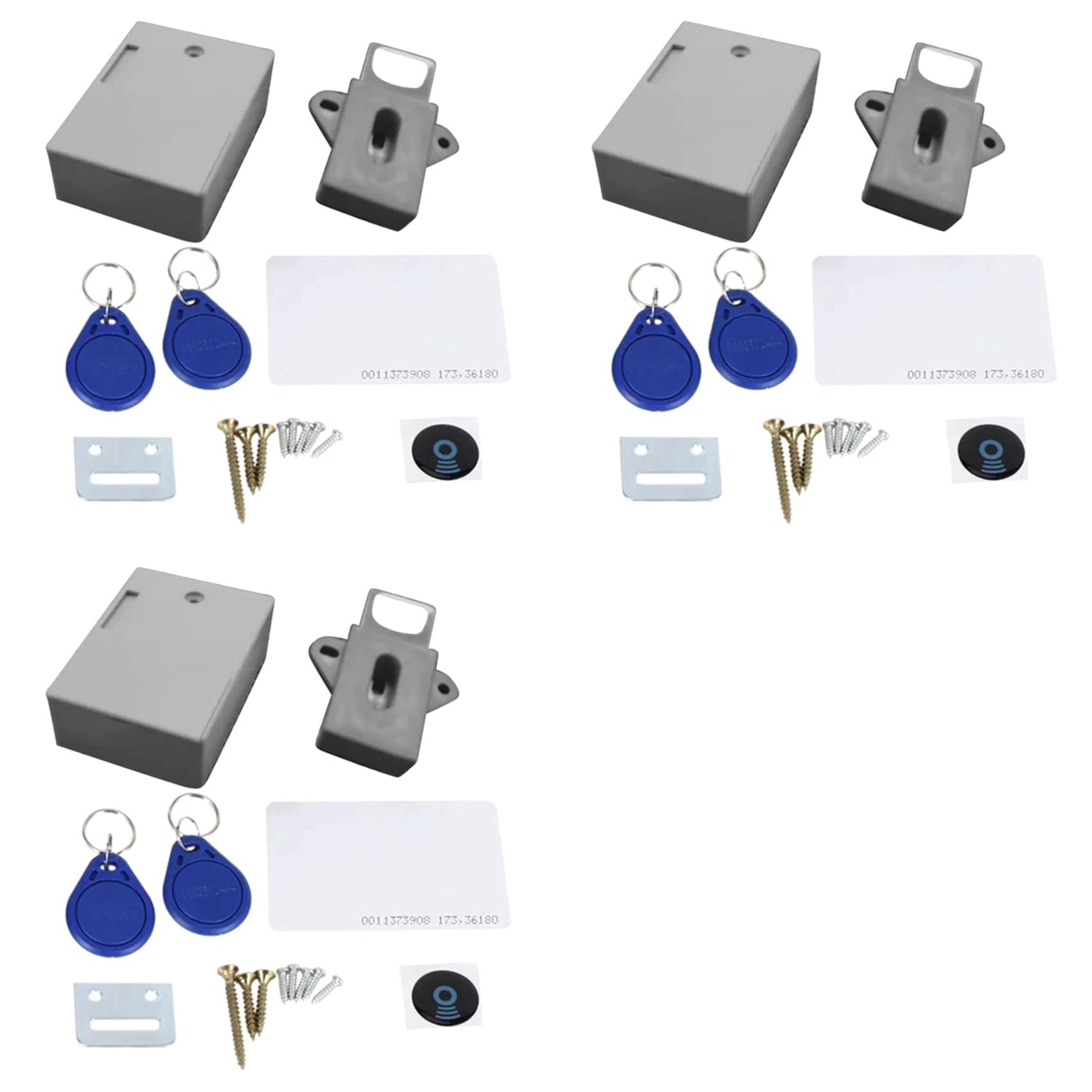 Jnchdghwa 3X RFID Electronic Cabinet Lock Hidden DIY for Wooden Cabinet Locker Drawer Shoe Cabinet Drawer Lock Dark Lock