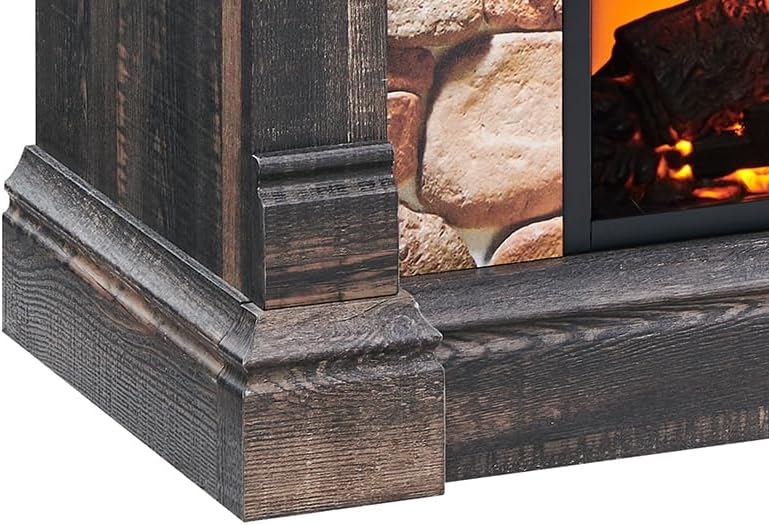 Miniatura 7 de RedLemon Chimenea eléctrica de 52 pulgadas con repisa, centro de entretenimiento de granja, chimenea eléctrica 36 y cubículo abierto Sime para sala