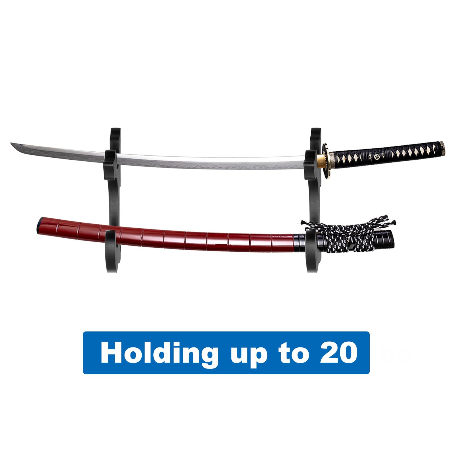 QUARKZMAN Schwert Halter Set 4-tlg - Acryl Wandhalterung Für Samurai & Kampfkunst Schwerter