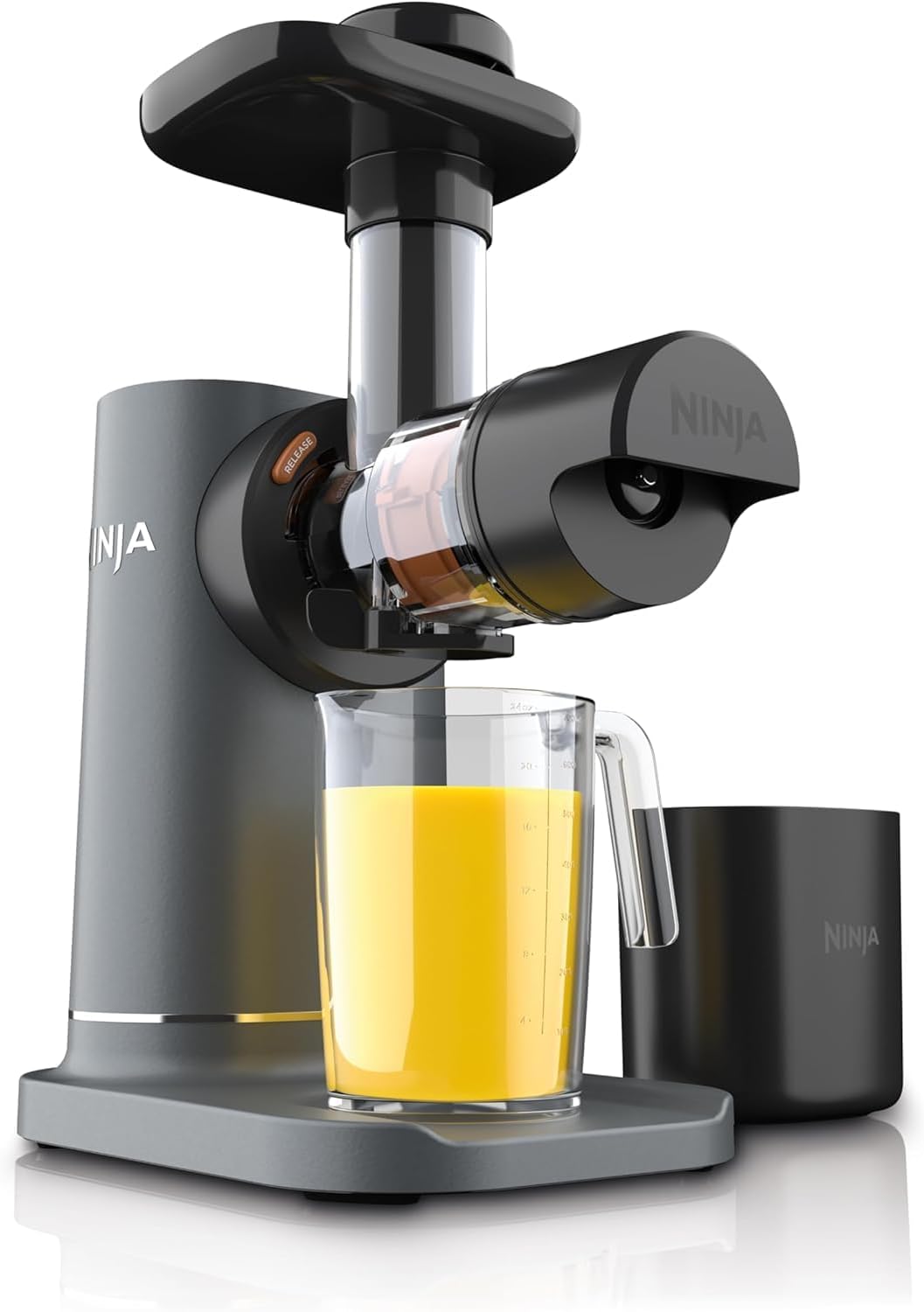 JC151 NeverClog BPA-Free Cold Press Juicer with Total Pulp Control and 2 One-Touch Programs (Machine Gray, Renewed)