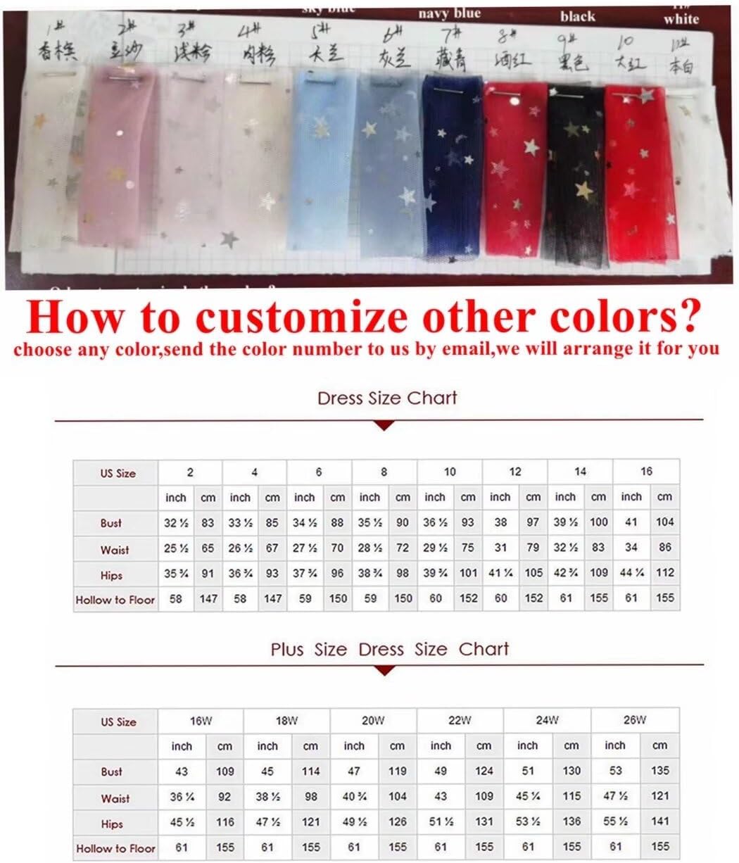 Women's Sparkle Starry Tulle Prom Dresses Puffy Sleeve Evening Gowns Long Slit Formal Party Dress with Pockets - Image 7