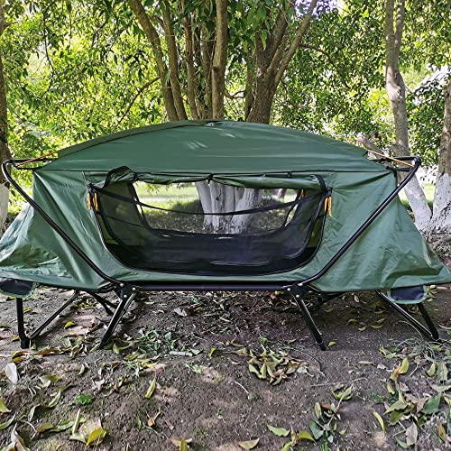 Cama plegable para camping impermeable con toldo para lluvia miniatura 4