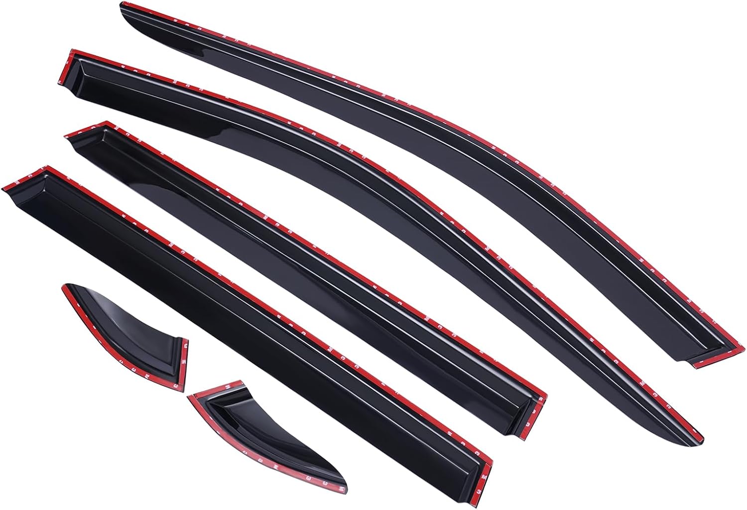 6PCS Window Visor Rain Guard for Toyota RAV4 2019-2022,Sun Rain Shield & Vent Protection PMMA Window Deflector Guards Kit Black,Direct Replacement