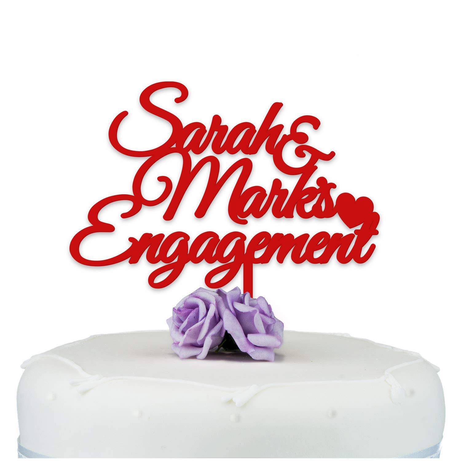 Custom Engagement Party Cake Topper PERSONALISED With Couples TWO