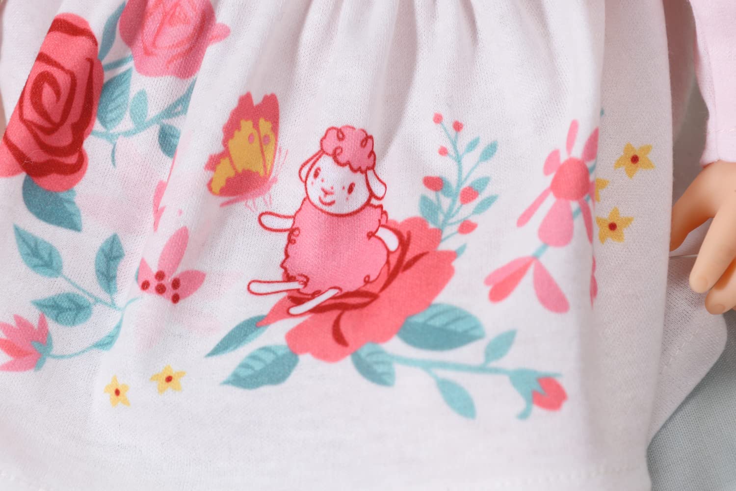 Baby Annabell Sophia – 43 cm miękka lalka z włosami do stylizacji – odpowiednia dla dzieci w wieku od 2 lat, idealna lalka dla małych dzieci i młodszych dzieci – zawiera lalkę, szczotkę do włosów i strój, 706572