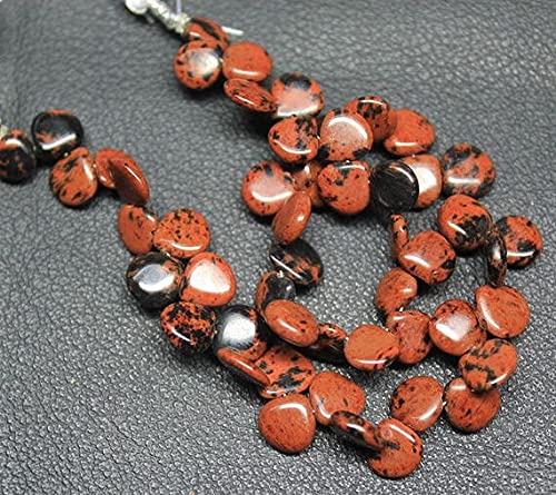 Obsidienne rouge Marconi LKBEADS perles coeur lisse pour atelier loisirs créatifs bijoux faits main