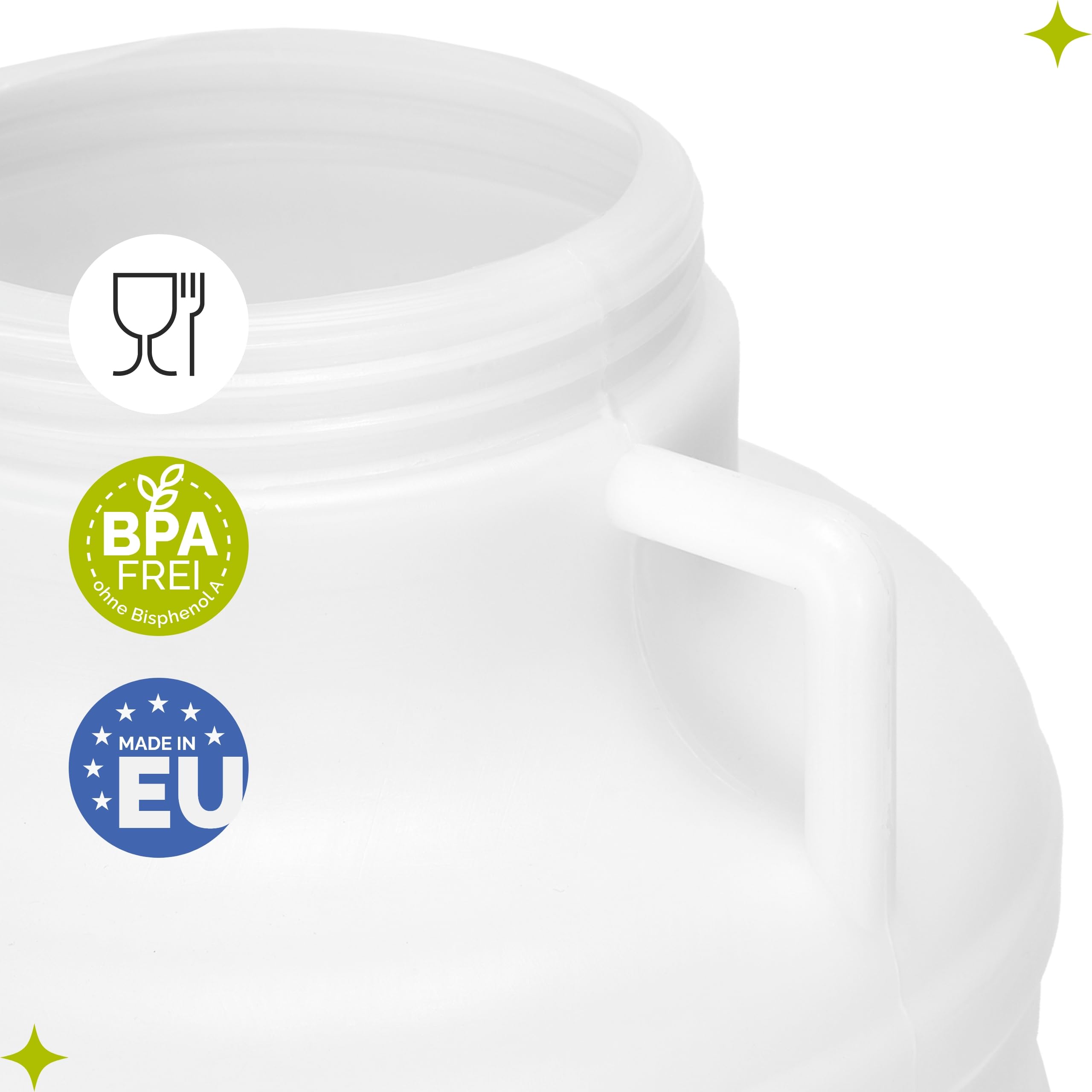 3x 5-Liter-Weithalsfässer Aus BPA-freiem HDPE – Lebensmittelecht, Mit Deckel, Vielseitig Für Garten, Haus, Hobby & Regenwasser