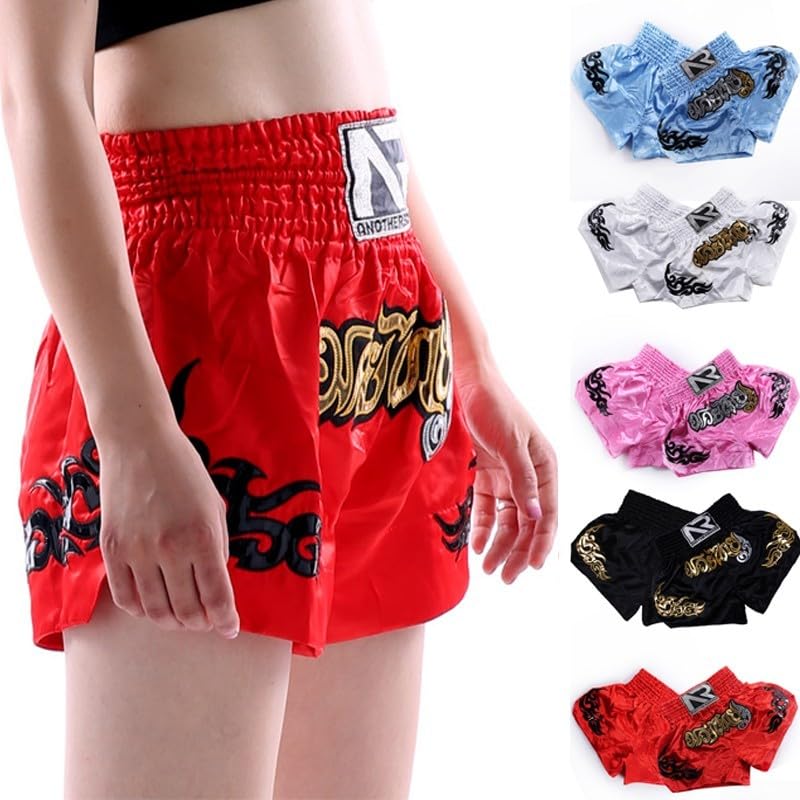 Pantaloncini da allenamento da kick boxing per donne e bambini, design leggero e confortevole (L azzurro)