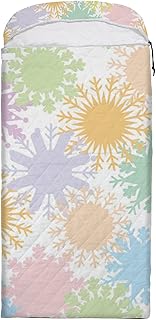 Saco de dormir para adultos, floco de neve de Natal, geométrico, 3 estações, impermeável, para acampamento, mochilão, caminhadas, sacos de dormir leves para clima frio para homens e crianças