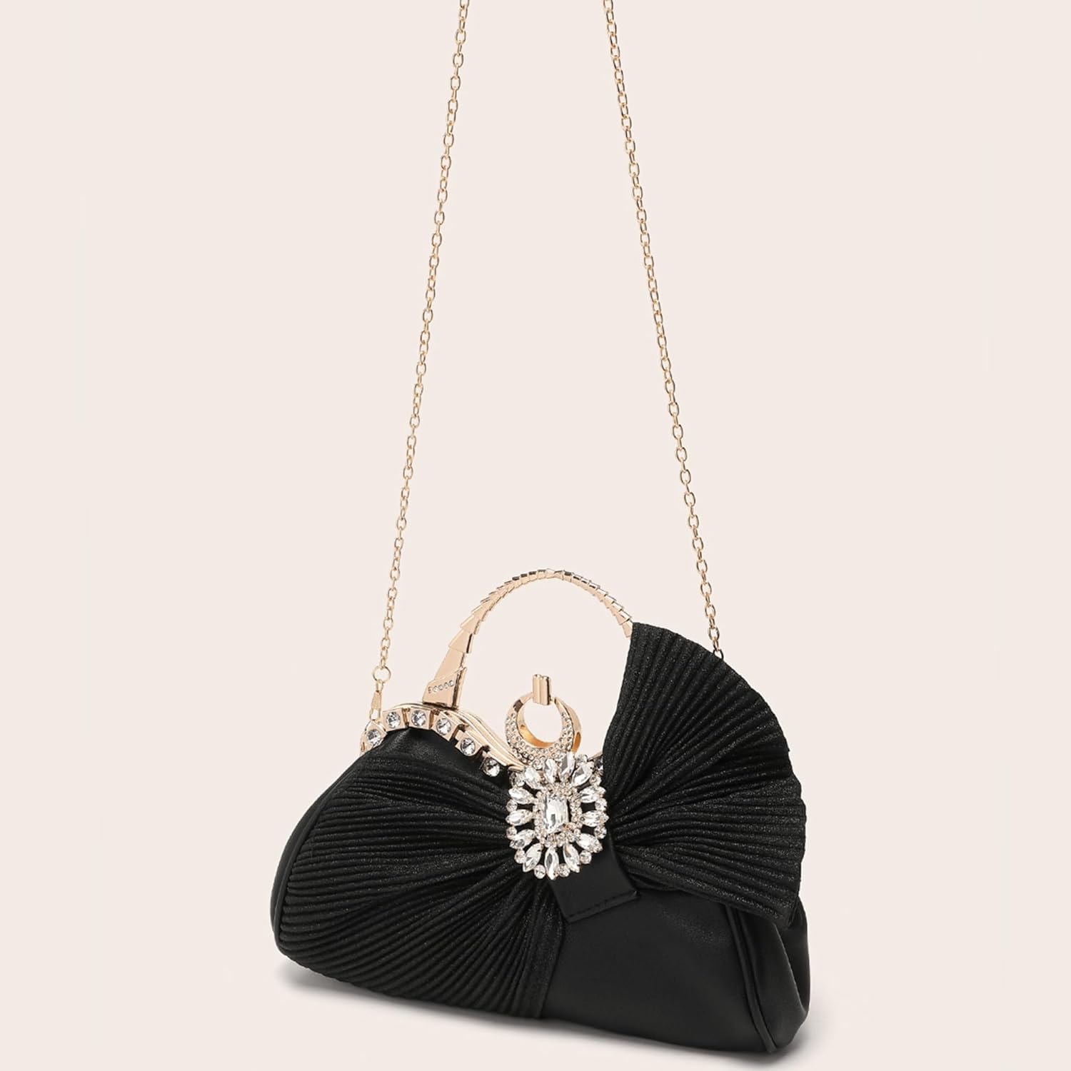 Clutch Purses for Women Rhinestone Evening Handbag Bridal Wedding Prom Purse Formal Party Bow Tie Clutch for Women - Image 6