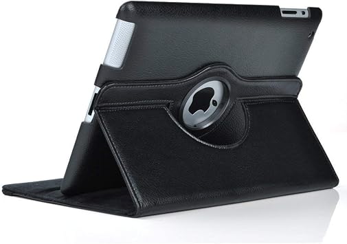 Case A1822 A1823 A1893 A1954 Black with Case 360 Rotatable Stand, compatible with Apple iPad 5th Generation 6th Generation 9.7