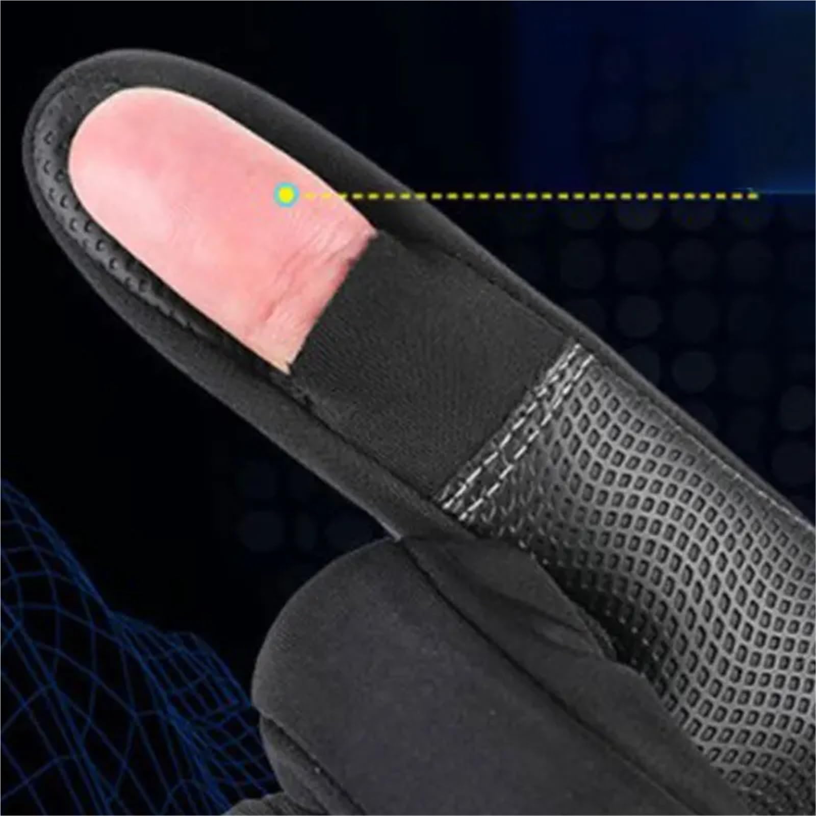 Gants d'escalade Gants de pêche imperméables d'hiver, 2 Doigts, Coupe-Vent, for Femmes et Hommes, en Velours, Protection Chaude, Gants de pêche pour Escalade(Black,M)