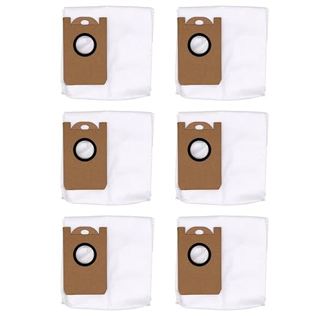 6 Pack Dust Bags for Proscenic M7 Pro M8 Pro Vacuum Cleaner, Leakproof Dedicated Vacuum Bag for iHome AutoVac Nova,for Uoni V980MAX, for HONITURE Q6 Q5, for Kyvol Cybovac S31