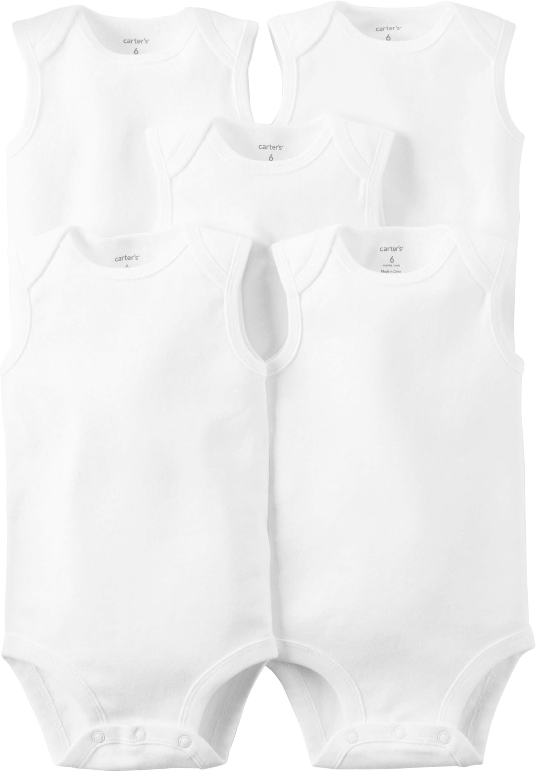 Unisex Baby 5-Pack Sleeveless Bodysuits