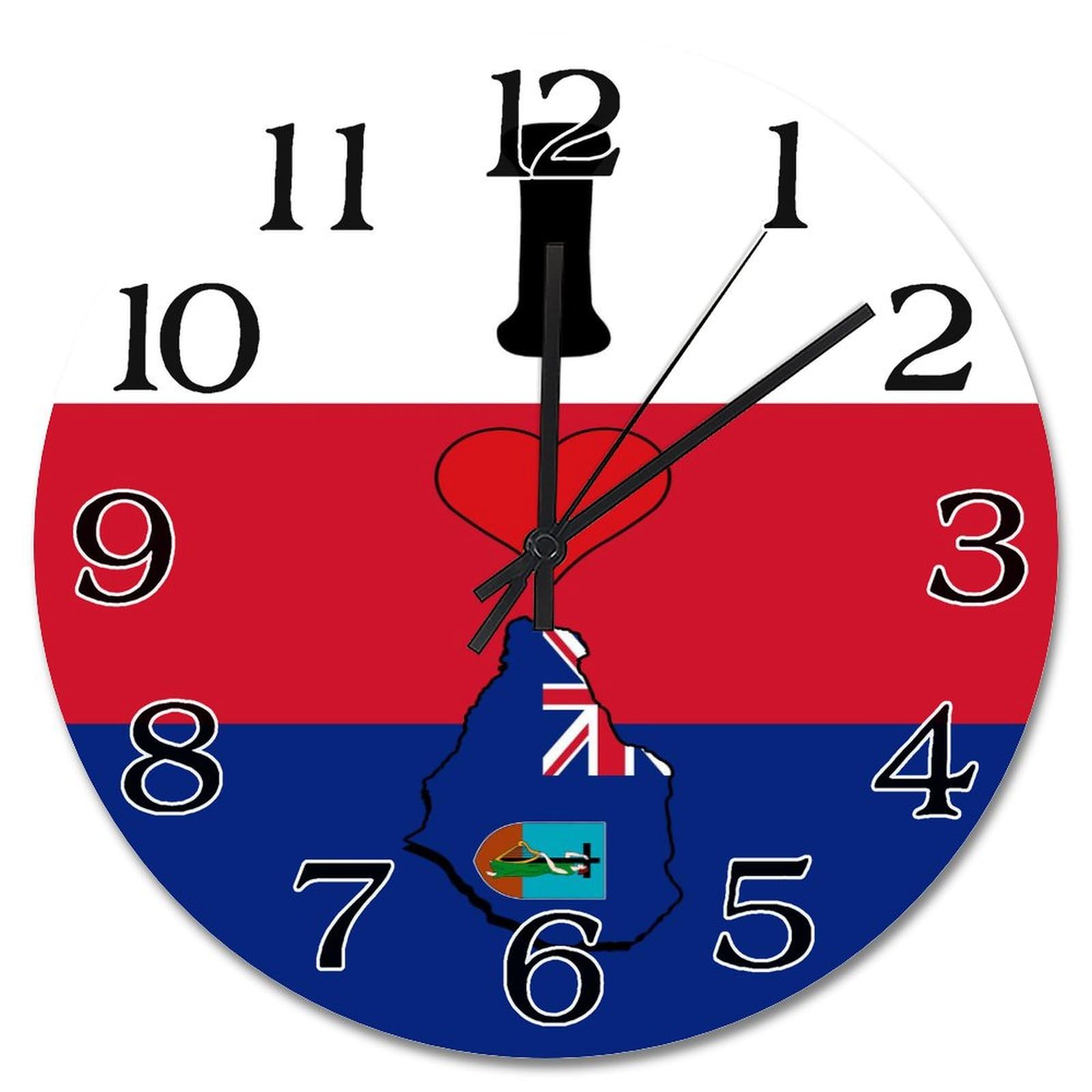 Horloge murale Montserrat de 30 cm ronde et silencieuse pour salon et ferme