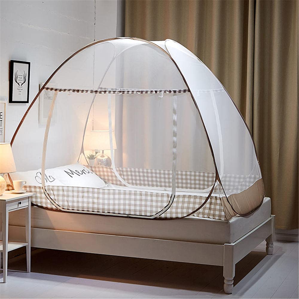 Moustiquaire en maille fine pour lit double pliable et tente de lit de voyage