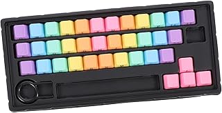 Angoily 37pcs Abs Mechanical Keyboard Keycaps Crack Resistance and Wear Resistance for Gaming and Office