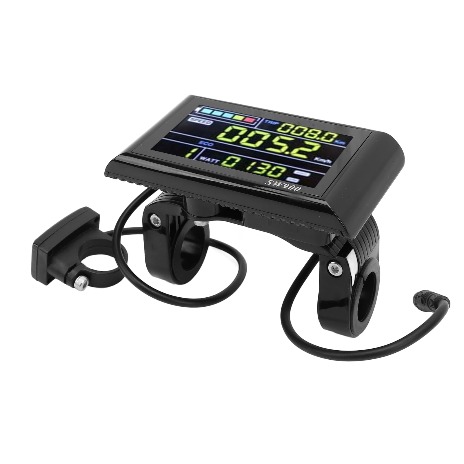 Yunir Affichage LCD à Vélo électrique, 24V 36V 48V 60V Panneau de Commande D'écran LCD à Vélo électrique, Compteur D'affichage LCD Scooter 6P Proof 6P, pour Les Vélos électriques de