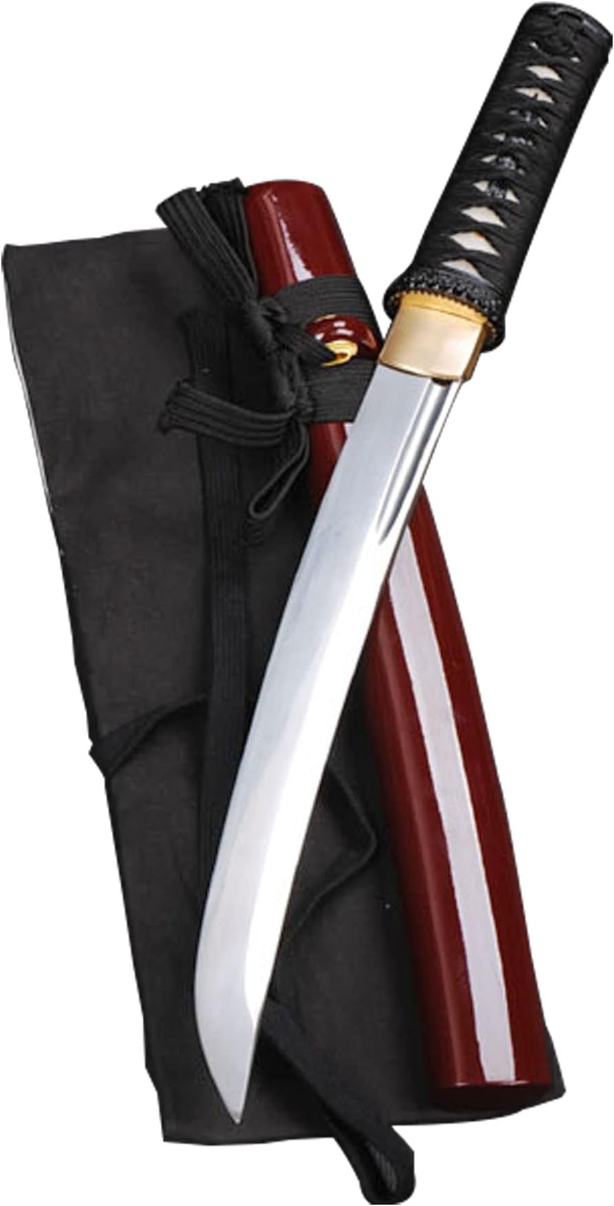 Full Tang Unokubitsukuri Carbon Steel Japanese Samurai Tanto Small Sword Short Katana