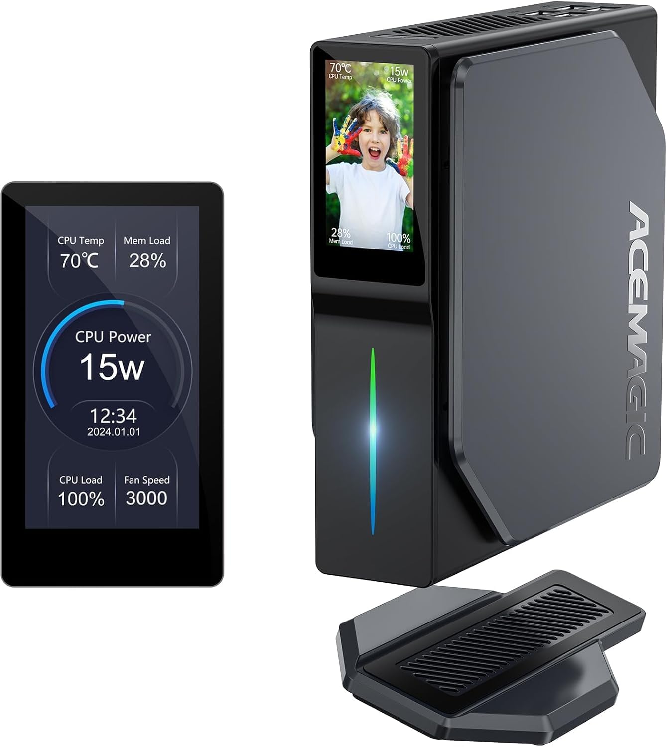 Amazon.com: ACEMAGIC N95 S1 Mini PC Computer with DIY LCD Screen