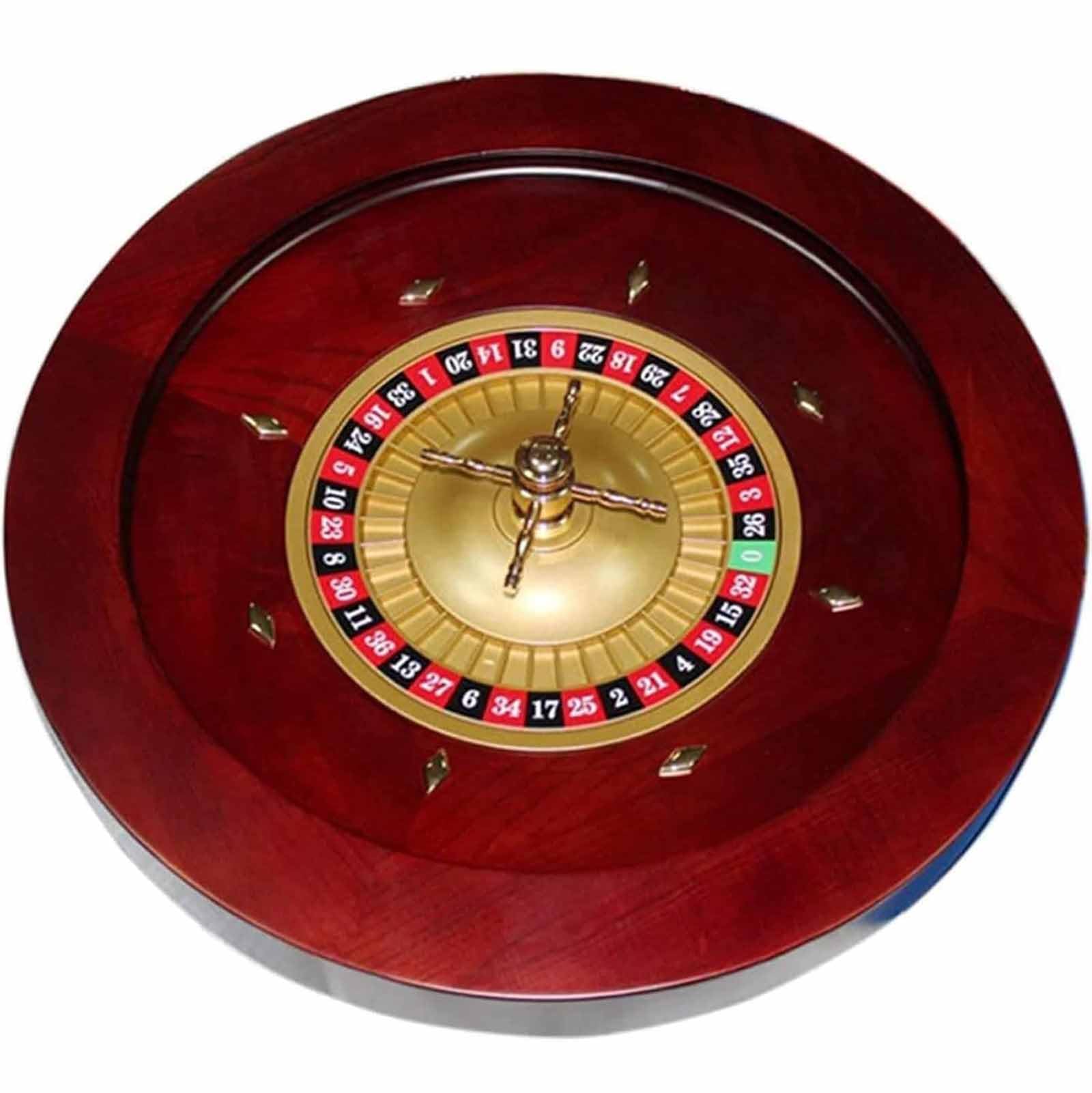 Juego de ruleta de lujo de 18/20 pulgadas, multiusos, de calidad casino, de madera. Juego de ruleta con giro muy suave. Ideal para noches de juegos en casa o uso profesional. Individual: 0,50 cm.
