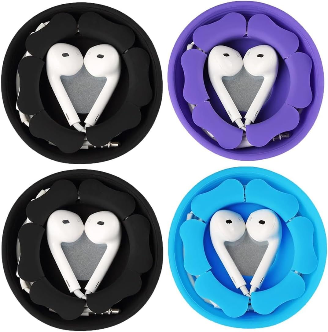 Earbud Case Holder 4 Packs Earphone Wired Headphone Organizer Wrap MAIRUI Silicone Magnetic Wire Wrapper Winder Earbud Case Holder 4 Packs Earphone Wired Headphone Organizer Wrap MAIRUI Silicone Magnetic Wire Wrapper Winder