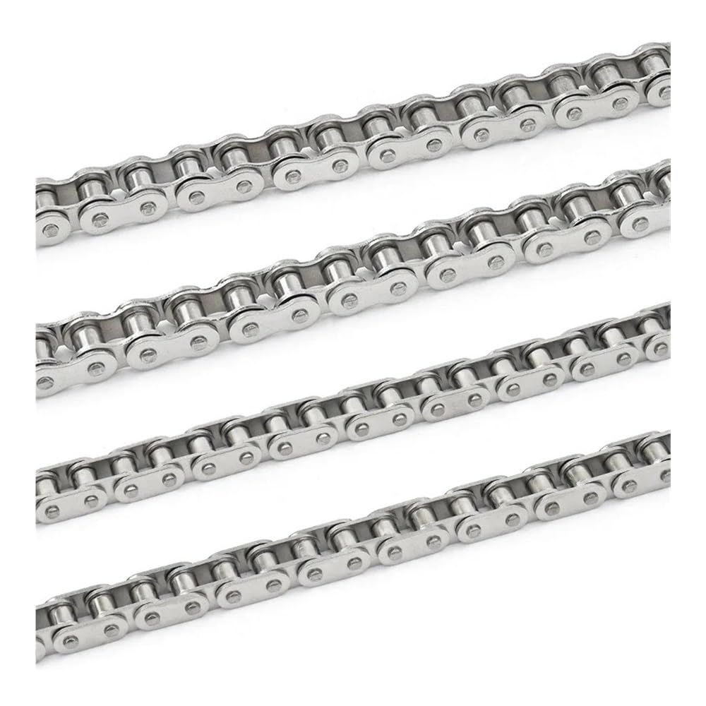 Cadena de transmisión Industrial de 1 Metro, Cadena de transmisión de Rodillo transportador de Paso Corto de Acero Inoxidable 304, 04C 05B 06B 08A 08B 10A 12A(06B-1 Chain)