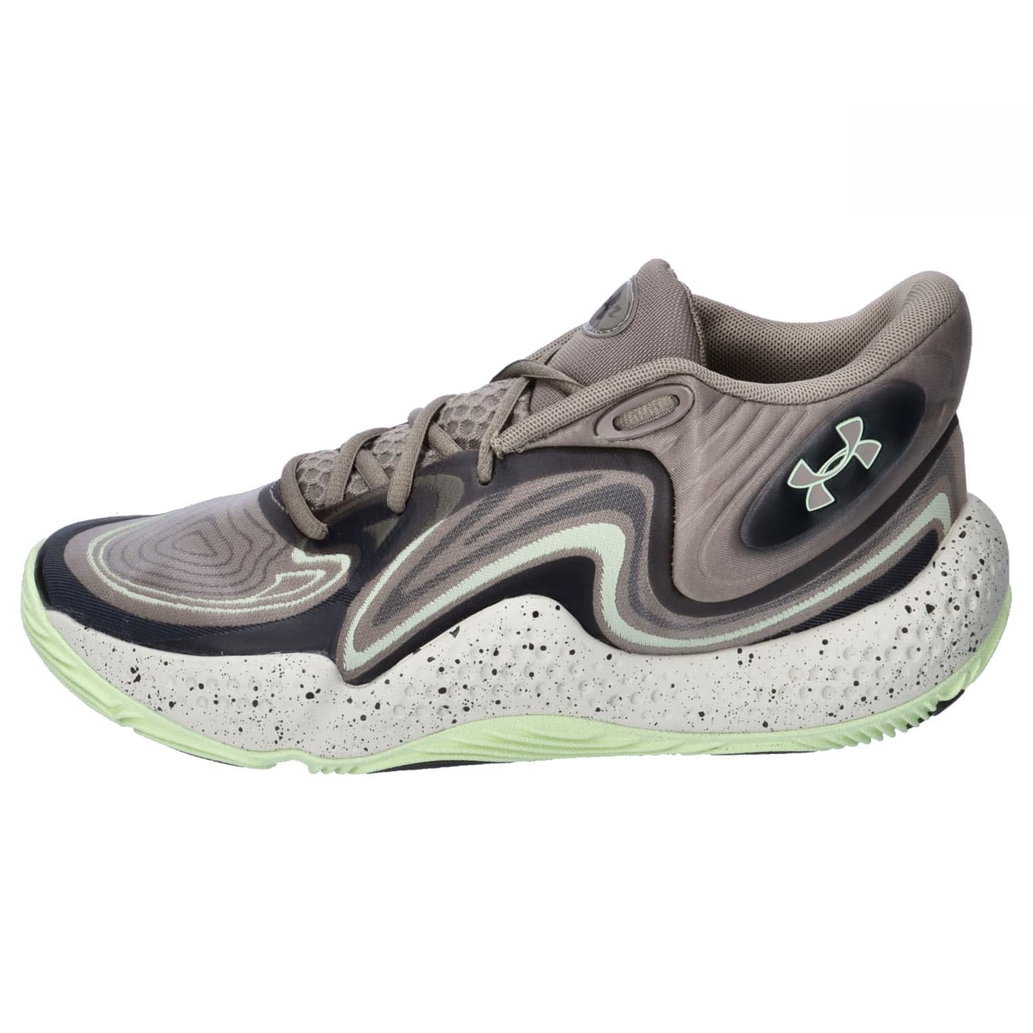 Under Armour Unisex buty do koszykówki Spawn 6 Mid Camo 3028338 Taupe Dusk/Black 41