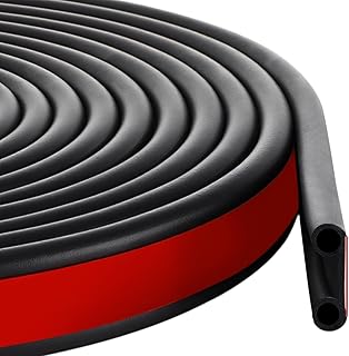 Pangda 26 ft Truck Tonneau Cover Seal Tailgate Seal Kit with Double Hole Rubber