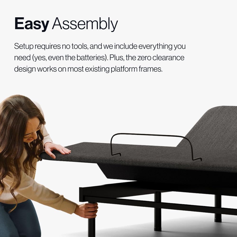 Adjustable Comfort Classic Adjustable Base - Split King - Head & Foot Incline - Wireless Remote with Memory - Easy Set Up - Zero Clearance - Zero Gravity - Durable Frame