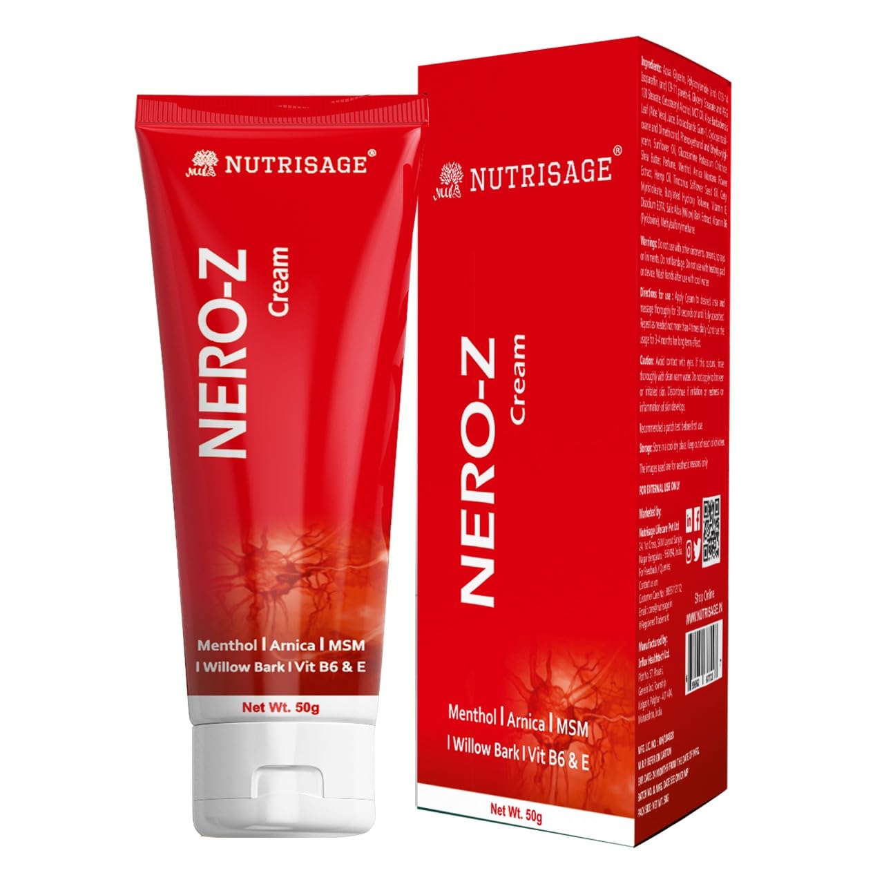 フェイスクリーム Nabikkoro Nutrisage Nero-Z Neuropathy Nerve Relief Cream - Fast Acting Max