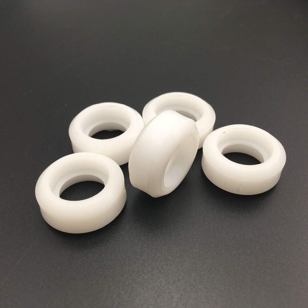 Lysee 3D Printer Parts & Accessories - CNC Plastic Wheel POM 625ZZ Bearing Bore 5mm Passive Round Perlin Wheel Pulley 3D Printer Parts - (Size: Clear with Bearing)
