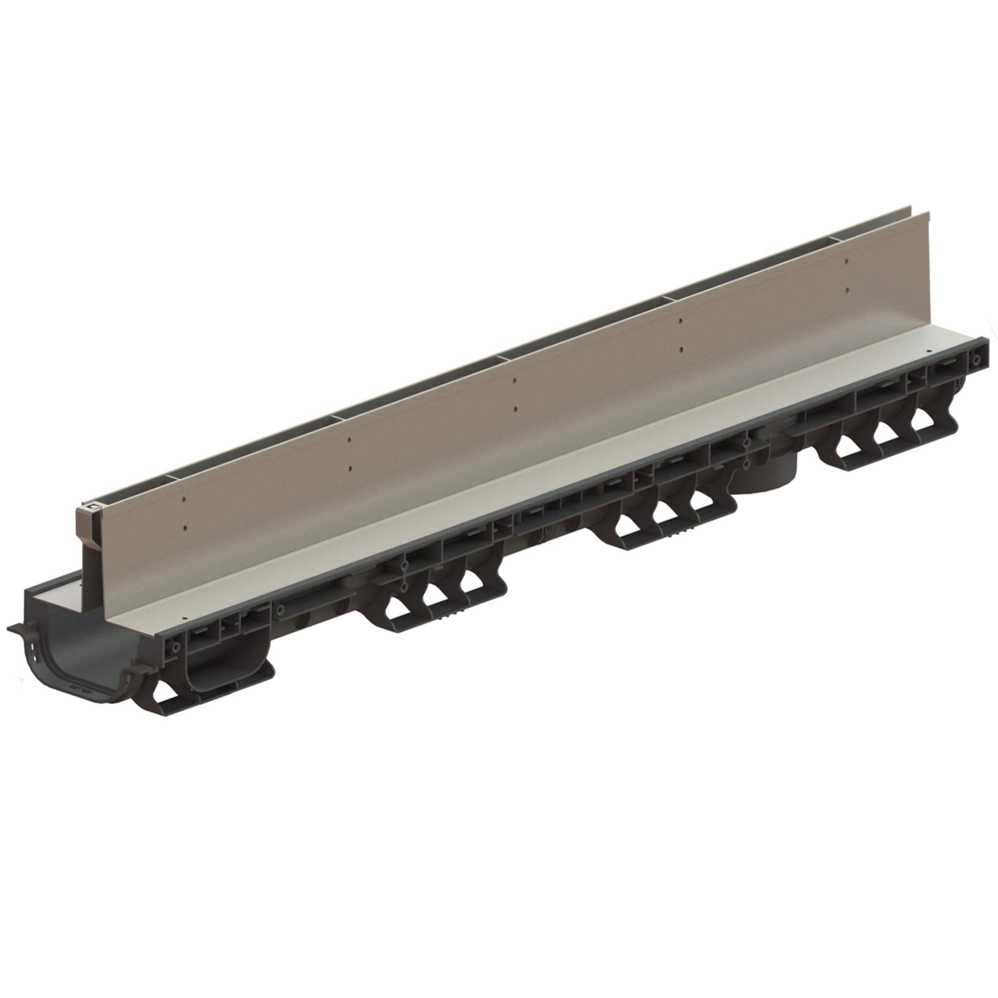 Vodaland - Galvanized Slot Drain Channel 3.2" Depth 4" Internal Channel Package