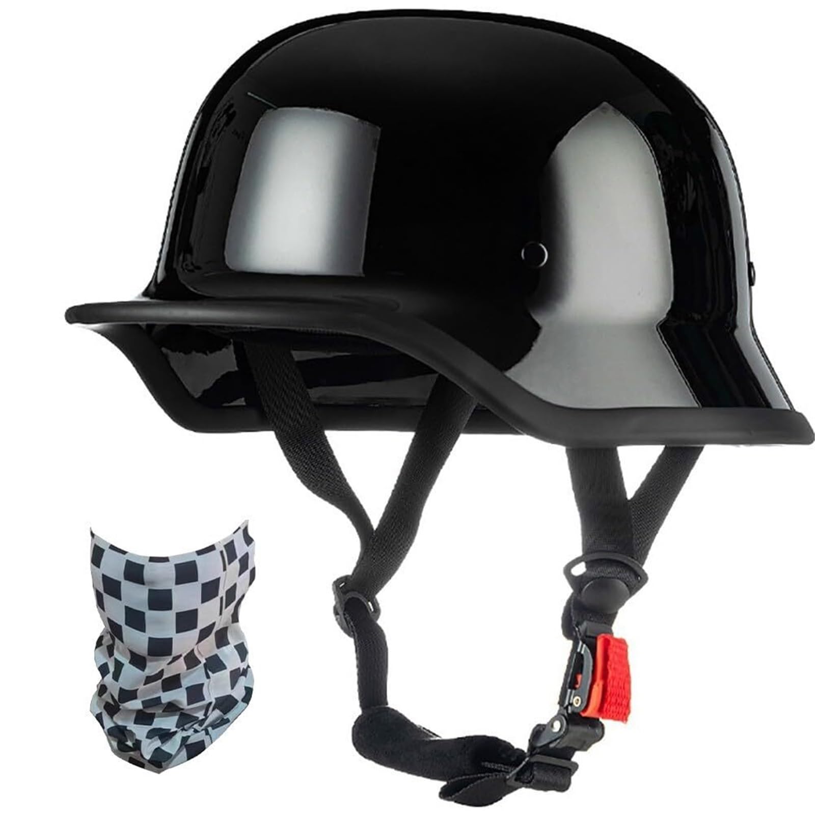 Phantom Mini Kask Motocyklowy Otwarty Certyfikat Atest ECE 22.06 Dopuszczony do Ruchu Skorupa ABS Szybkie Zapięcie Cruise Bobber z Kominiarką Skuter Chopper