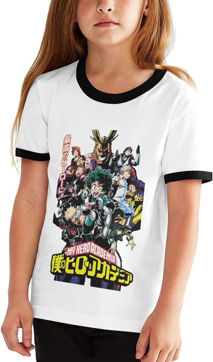 My Hero Academia Cotton Girls Boys T Shirt Youth Contrast Color Unique Tee Shirt