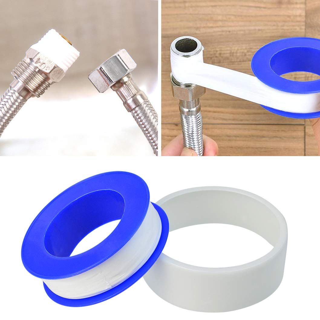 30 Rolls Thread Seal Tapes, Teflon Tape 1/2 PTFE Pipe Sealant Tape Industrial Thread Sealants Plumbers Thread Tape for Leak Water, Plumbers, Plumbing, Air Head, Thread Pipe, 1/2" x394" White: Industrial & Scientific