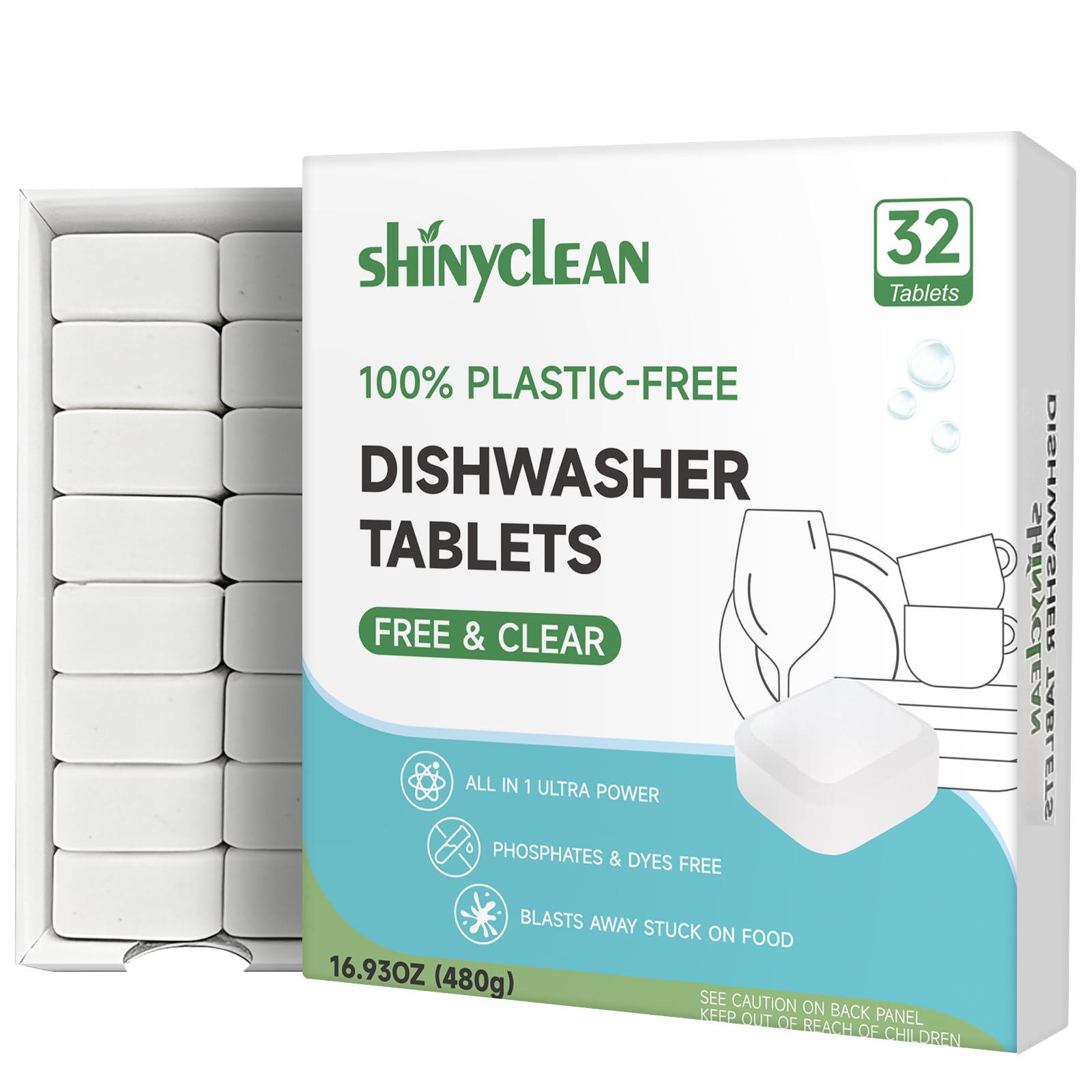 shinyclean 100% Plastic-Free Dishwasher Tablets - dishwashing | Mubboo